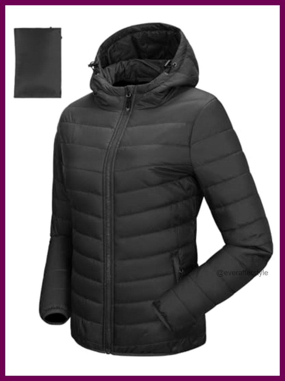 Women's Hooded Packable Puffer Jacket Lightweight Warm Winter Coat